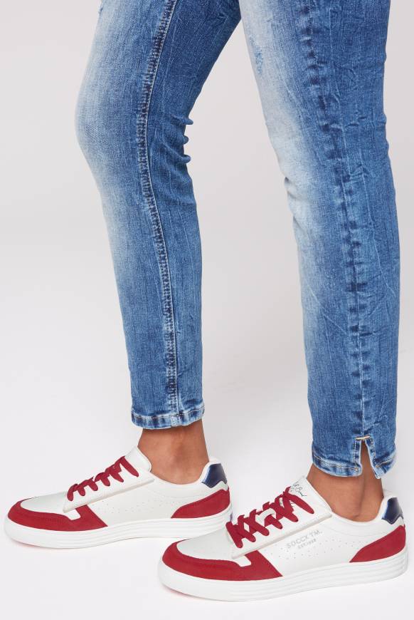 Soccx Retro Sneaker clear red/white Neueste Stile