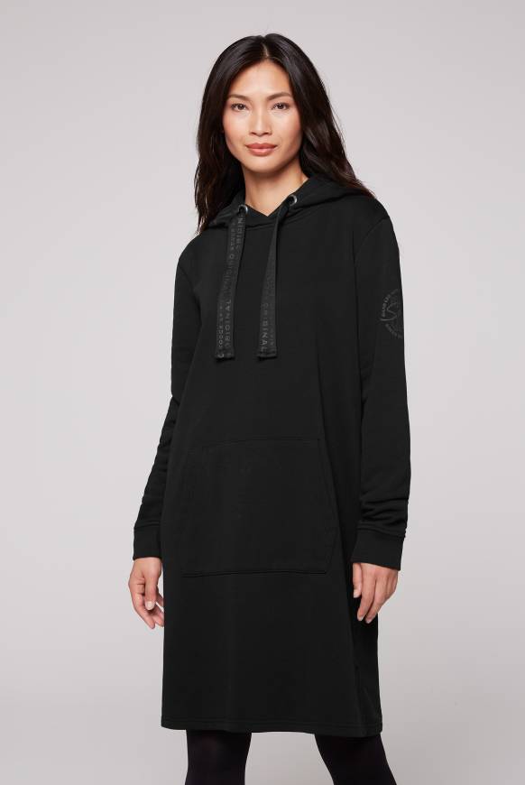 Soccx Sweatkleid mit Kapuze und Glossy Prints black Letzte 2 Tage