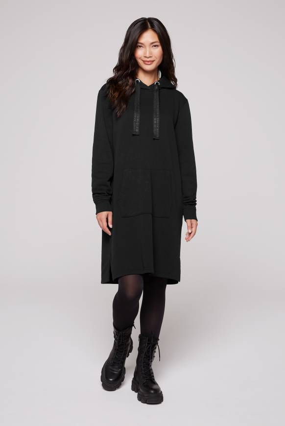 Soccx Sweatkleid mit Kapuze und Glossy Prints black Letzte 2 Tage