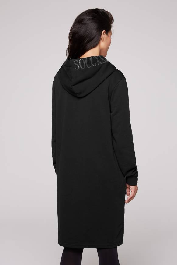 Soccx Sweatkleid mit Kapuze und Glossy Prints black Letzte 2 Tage