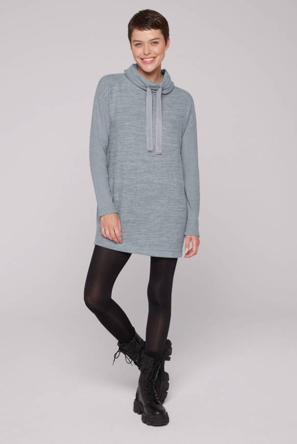 Soccx Meliertes Strickkleid mit Rollkragen cold grey melange Zeitbegrenzte Promotion