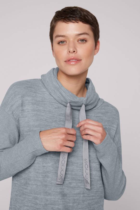 Soccx Meliertes Strickkleid mit Rollkragen cold grey melange Zeitbegrenzte Promotion