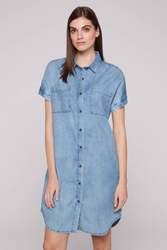 Soccx Kurzes Jeansblusenkleid mid blue wash XS Bis zu 50% Rabatt