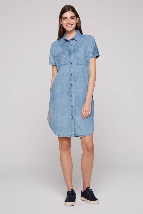 Soccx Kurzes Jeansblusenkleid mid blue wash XS Bis zu 50% Rabatt