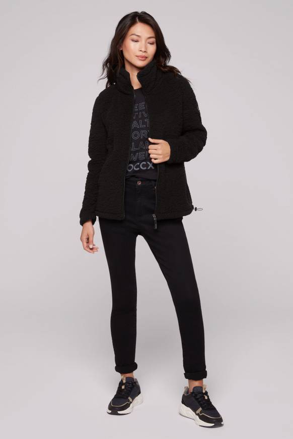 Soccx Sport-Jacke im Sherpa-Look black Bis zu 65% Rabatt