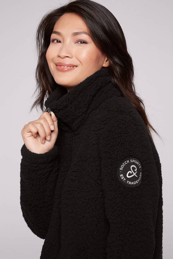 Soccx Sport-Jacke im Sherpa-Look black Bis zu 65% Rabatt