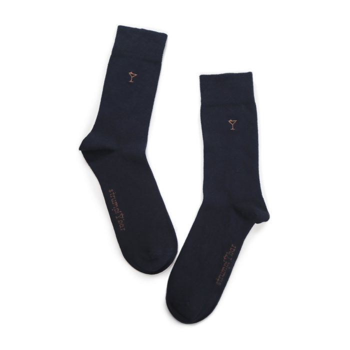 Strumpfbar 3er Pack Cotton Libre Marine Blau/Cognac Fabrikladen
