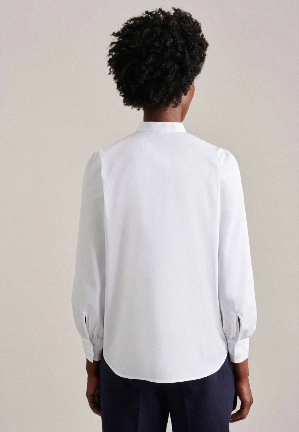 Studio Seidensticker Satin Stehkragenbluse Blitzangebot