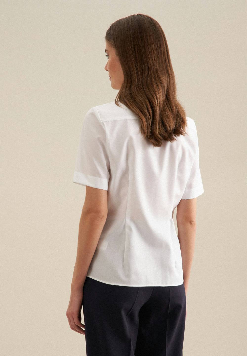 Studio Seidensticker Bügelfreie Kurzarm Fil a fil Hemdbluse Bis zu 55% Rabatt