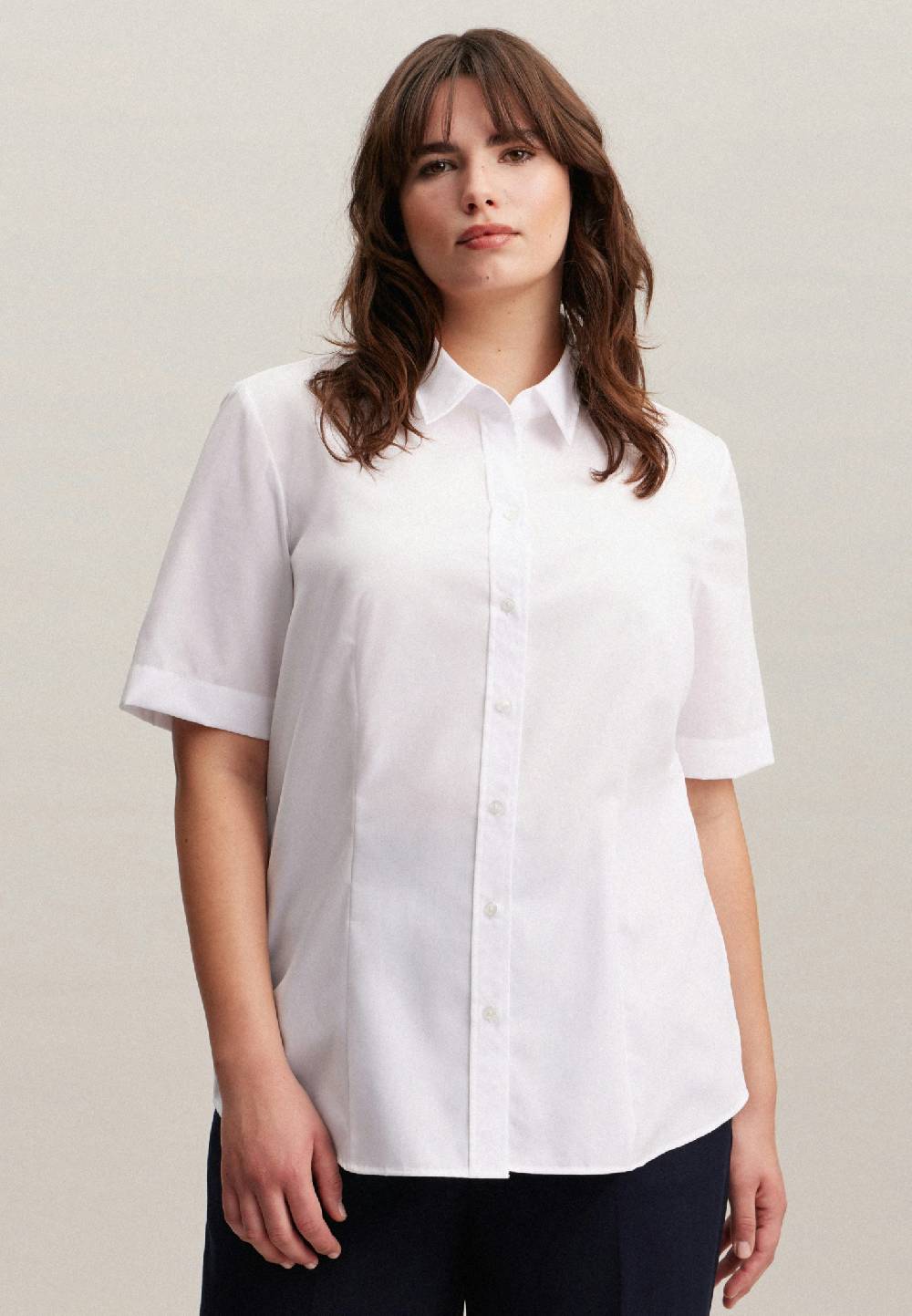 Studio Seidensticker Bügelfreie Kurzarm Fil a fil Hemdbluse Bis zu 55% Rabatt