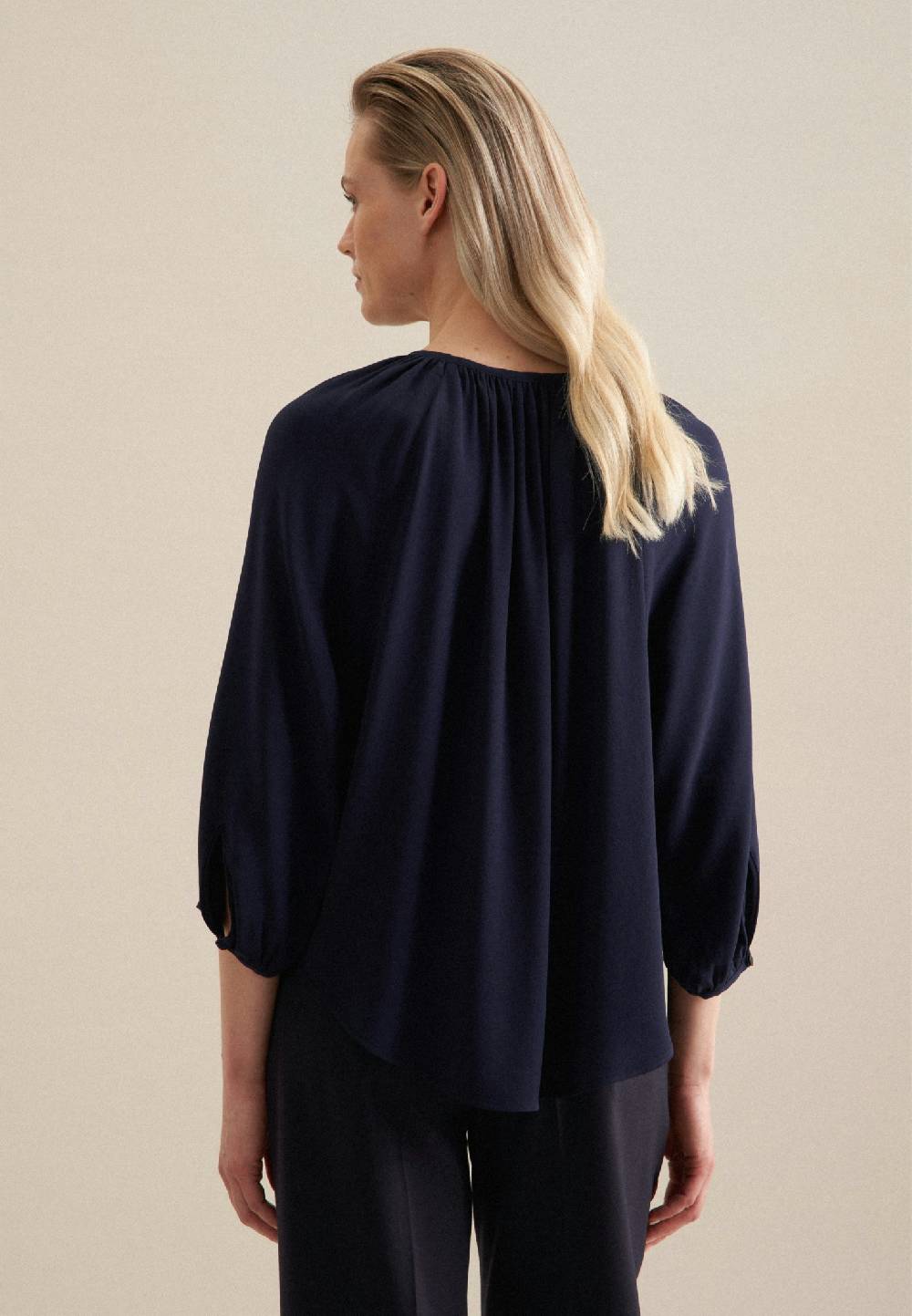 Studio Seidensticker 3/4-Arm Krepp Shirtbluse Black Friday Preise