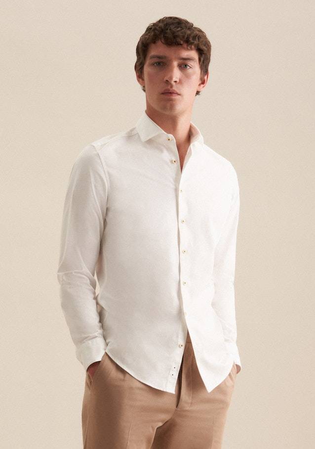 Studio Seidensticker Twill Casual Hemd in Slim mit Kentkragen