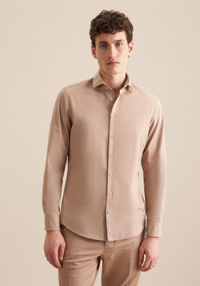Studio Seidensticker Twill Casual Hemd in Slim mit Kentkragen