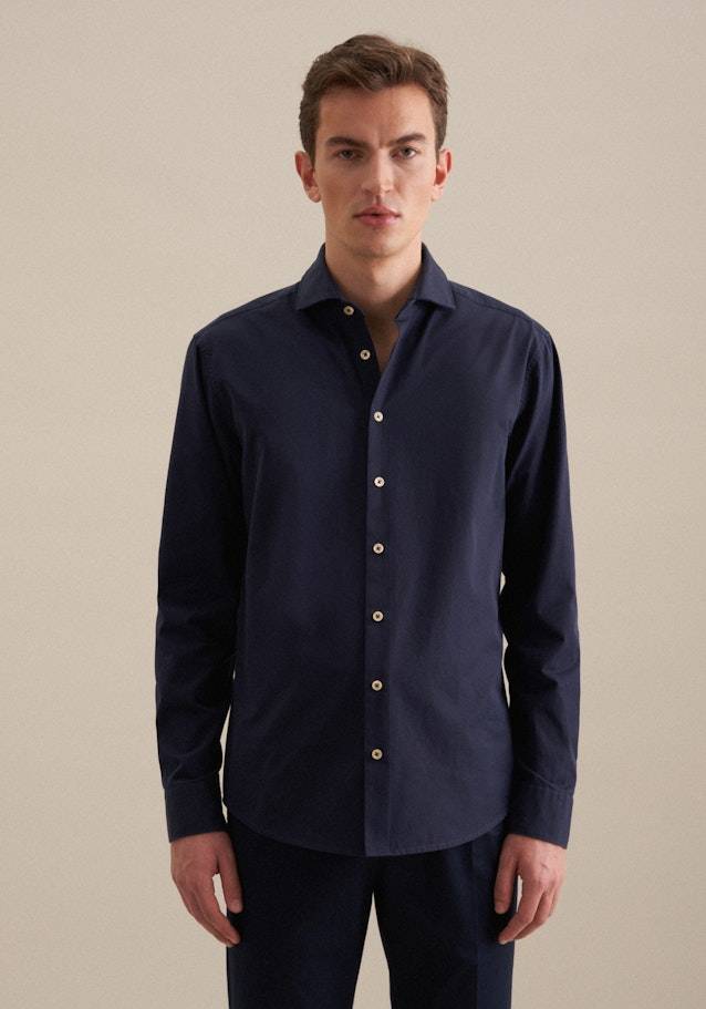 Studio Seidensticker Twill Casual Hemd in Regular mit Kentkragen