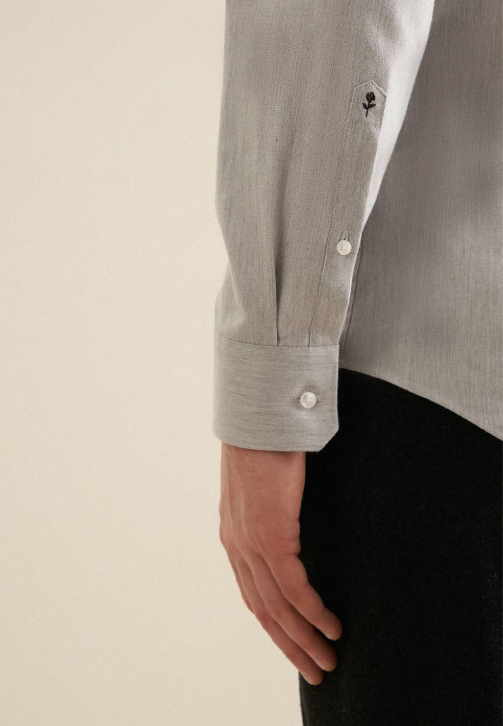 Studio Seidensticker Flanell Flanellhemd in Slim mit Kentkragen Outlet