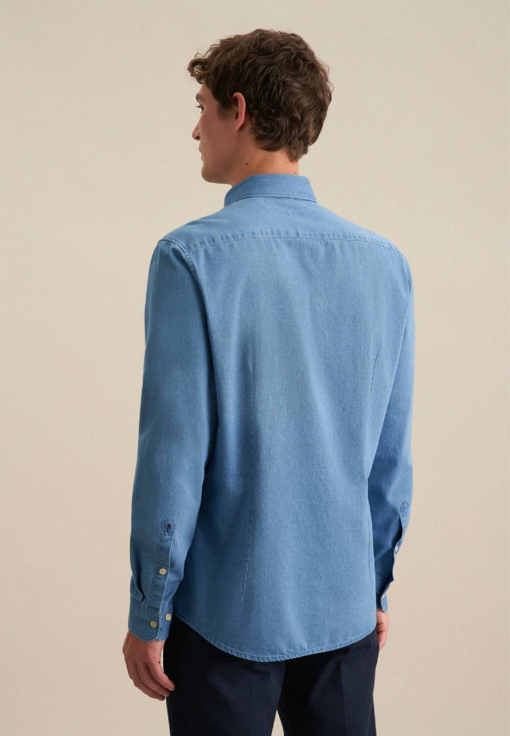 Studio Seidensticker Denim Casual Hemd in Slim mit Button-Down-Kragen Preisnachlass