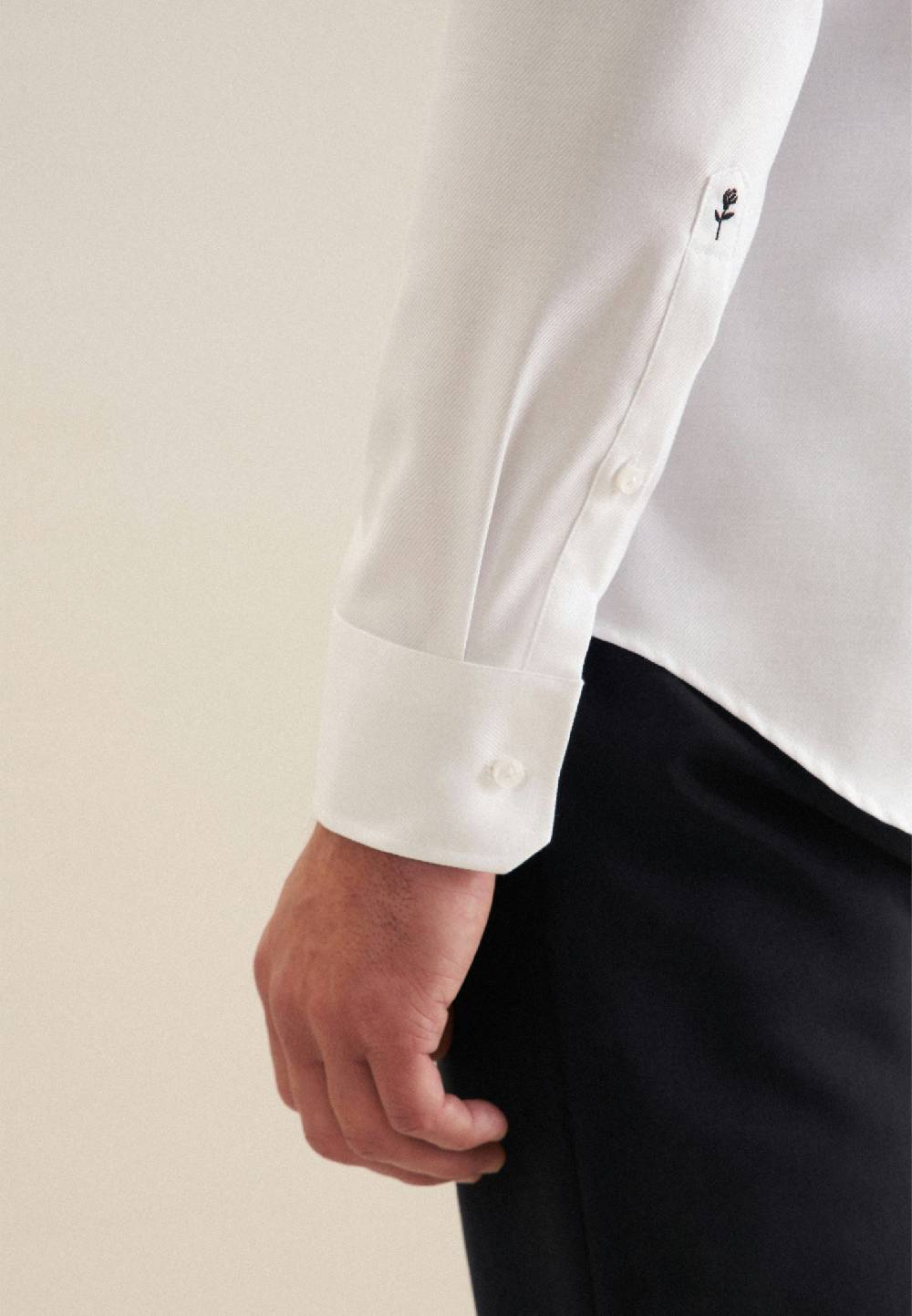 Studio Seidensticker Bügelleichtes Twill Business Hemd in Slim mit Kentkragen Zeitlich begrenztes Angebot