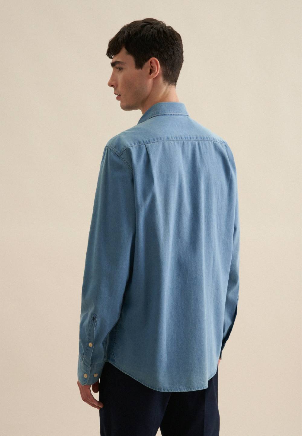 Studio Seidensticker Denim Casual Hemd in Regular mit Button-Down-Kragen Sonderangebot der Fabrik