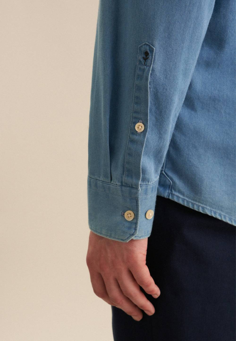 Studio Seidensticker Denim Casual Hemd in Regular mit Button-Down-Kragen Sonderangebot der Fabrik