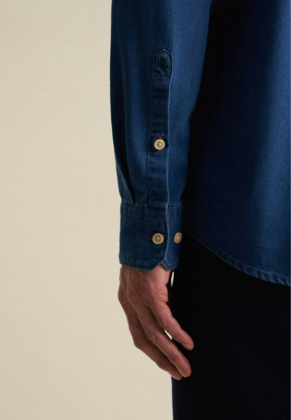 Studio Seidensticker Denim Casual Hemd in Regular mit Button-Down-Kragen Auslauf