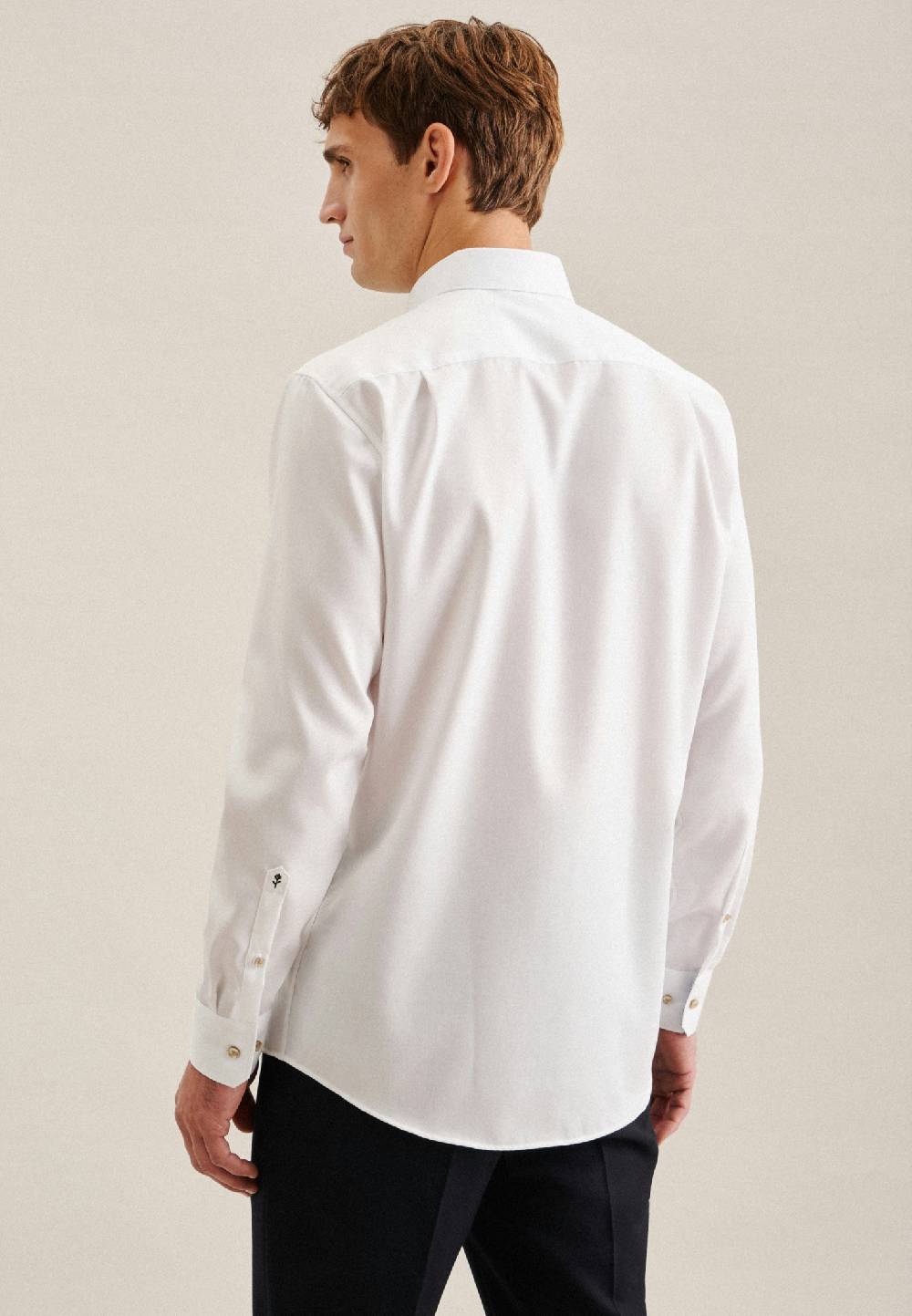 Studio Seidensticker Bügelfreies Twill Business Hemd in Regular mit Covered-Button-Down-Kragen Top Angebot