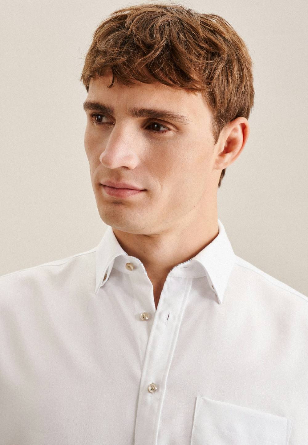 Studio Seidensticker Bügelfreies Twill Business Hemd in Regular mit Covered-Button-Down-Kragen Top Angebot