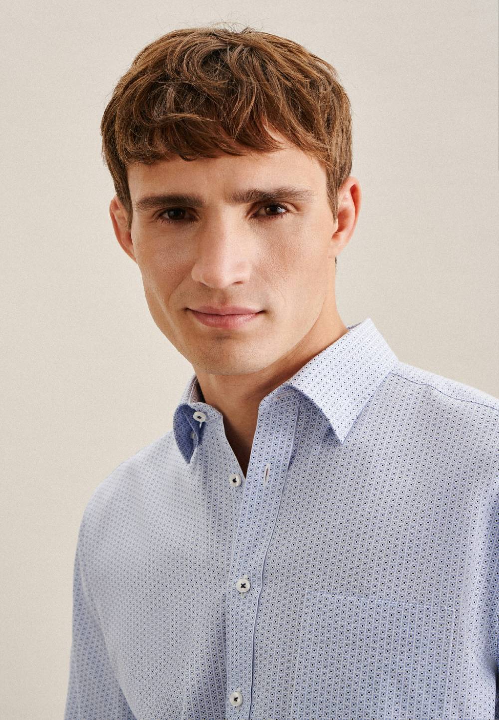 Studio Seidensticker Twill Business Hemd in Regular mit Covered-Button-Down-Kragen Begrenzte Freigabe