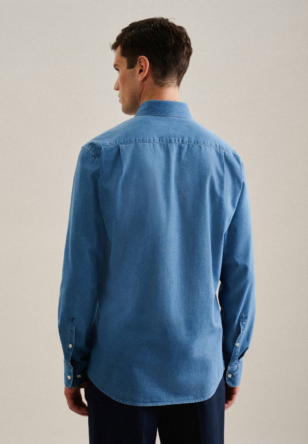 Studio Seidensticker Denim Casual Hemd in Regular mit Button-Down-Kragen Fabrikladen