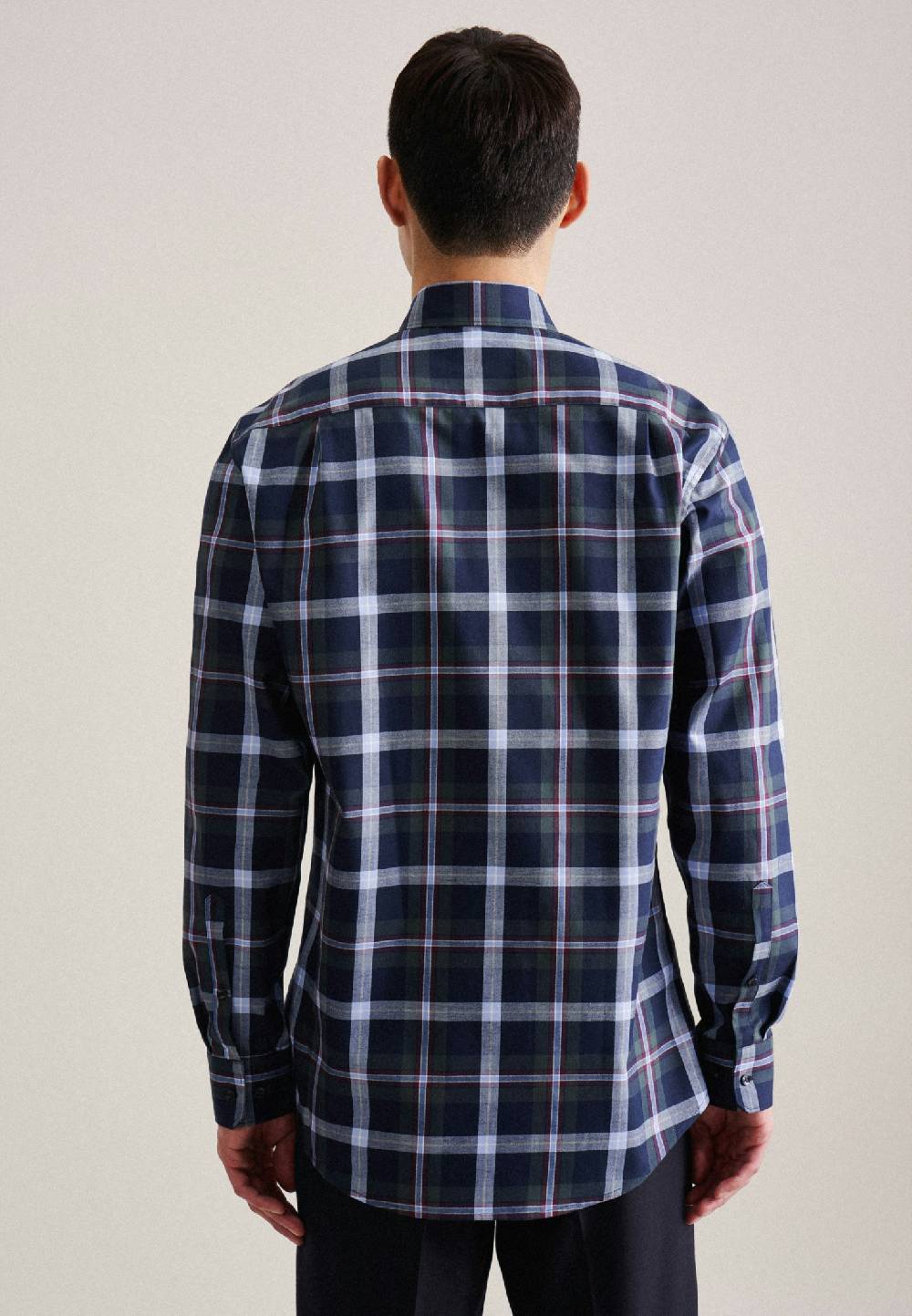 Studio Seidensticker Twill Flanellhemd in Regular mit Button-Down-Kragen Preisnachlass