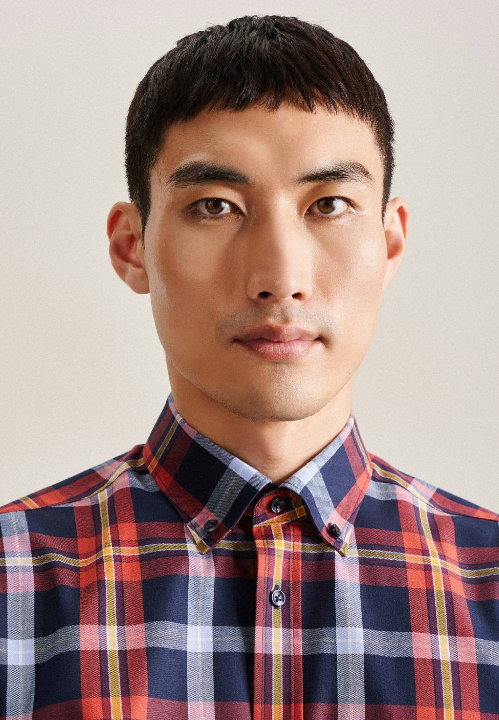 Studio Seidensticker Twill Flanellhemd in Regular mit Button-Down-Kragen Letzte 2 Tage