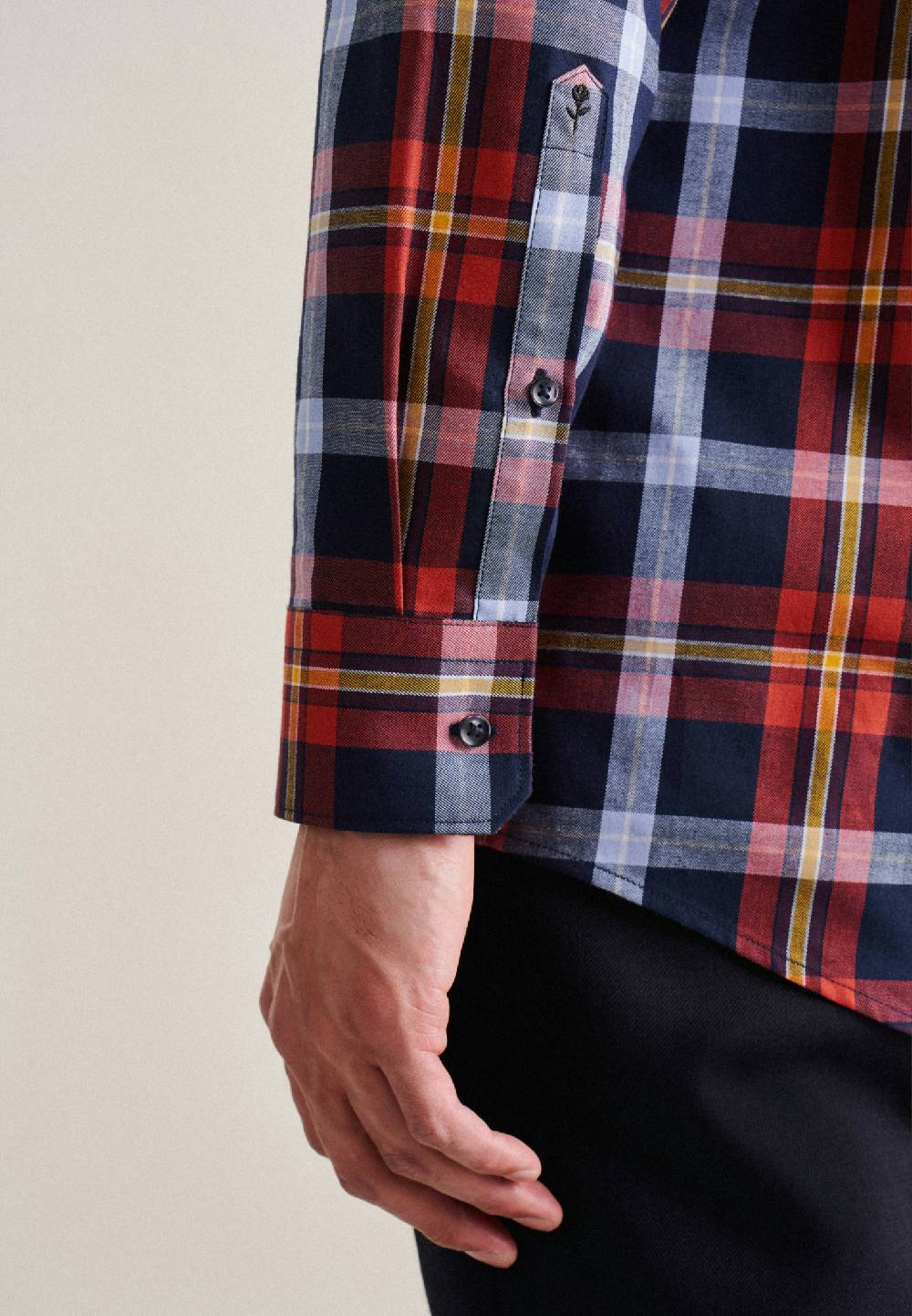 Studio Seidensticker Twill Flanellhemd in Regular mit Button-Down-Kragen Letzte 2 Tage