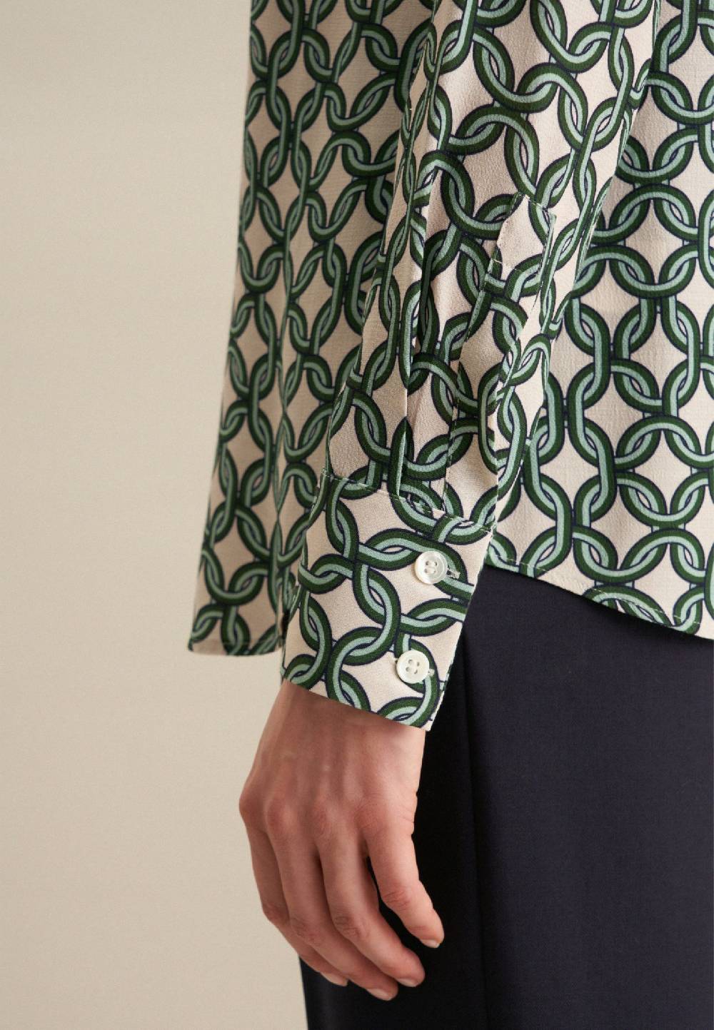 Studio Seidensticker Krepp Hemdbluse 50% Rabatt für begrenzte Zeit