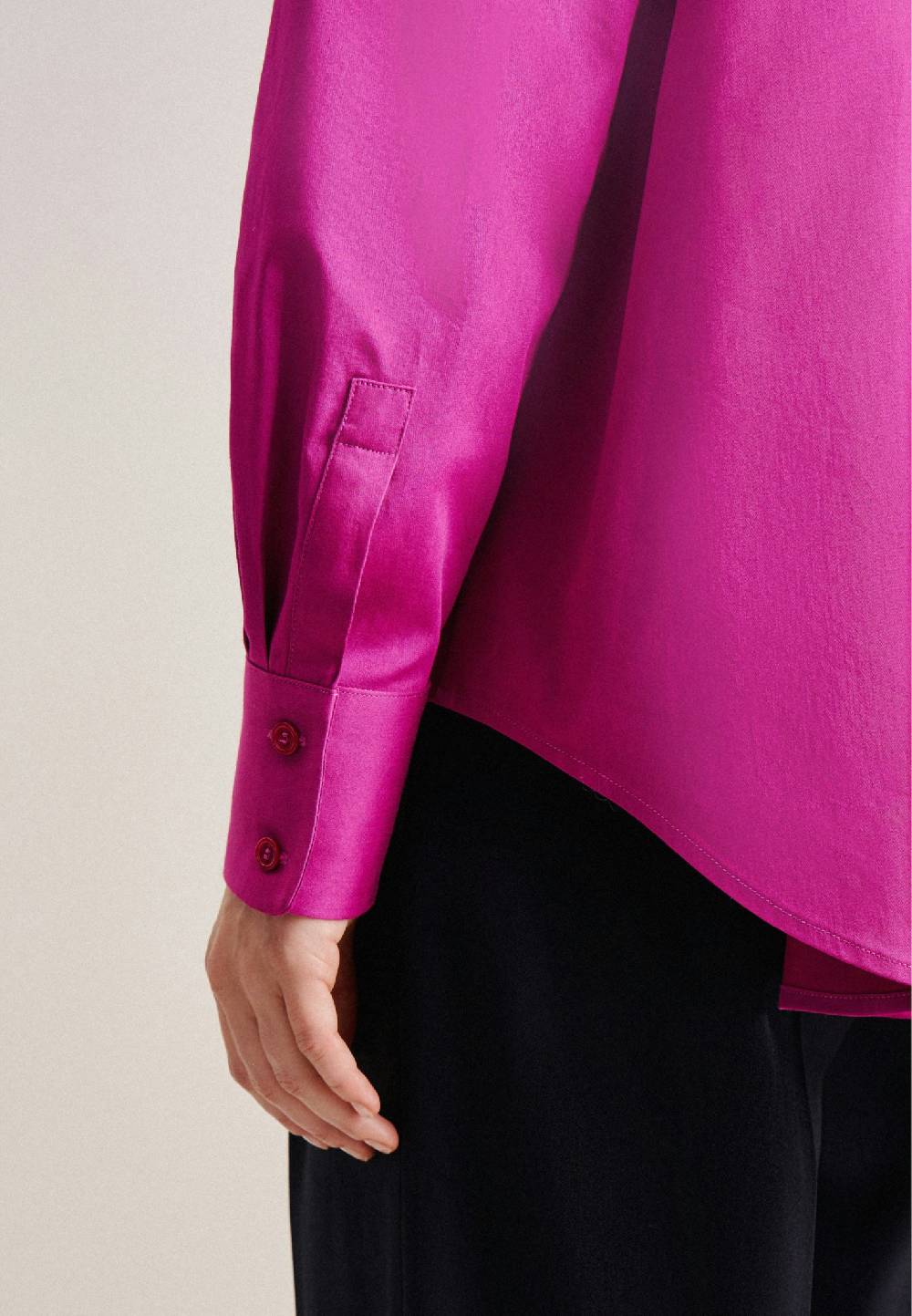 Studio Seidensticker Langarm Satin Hemdbluse Online Outlet